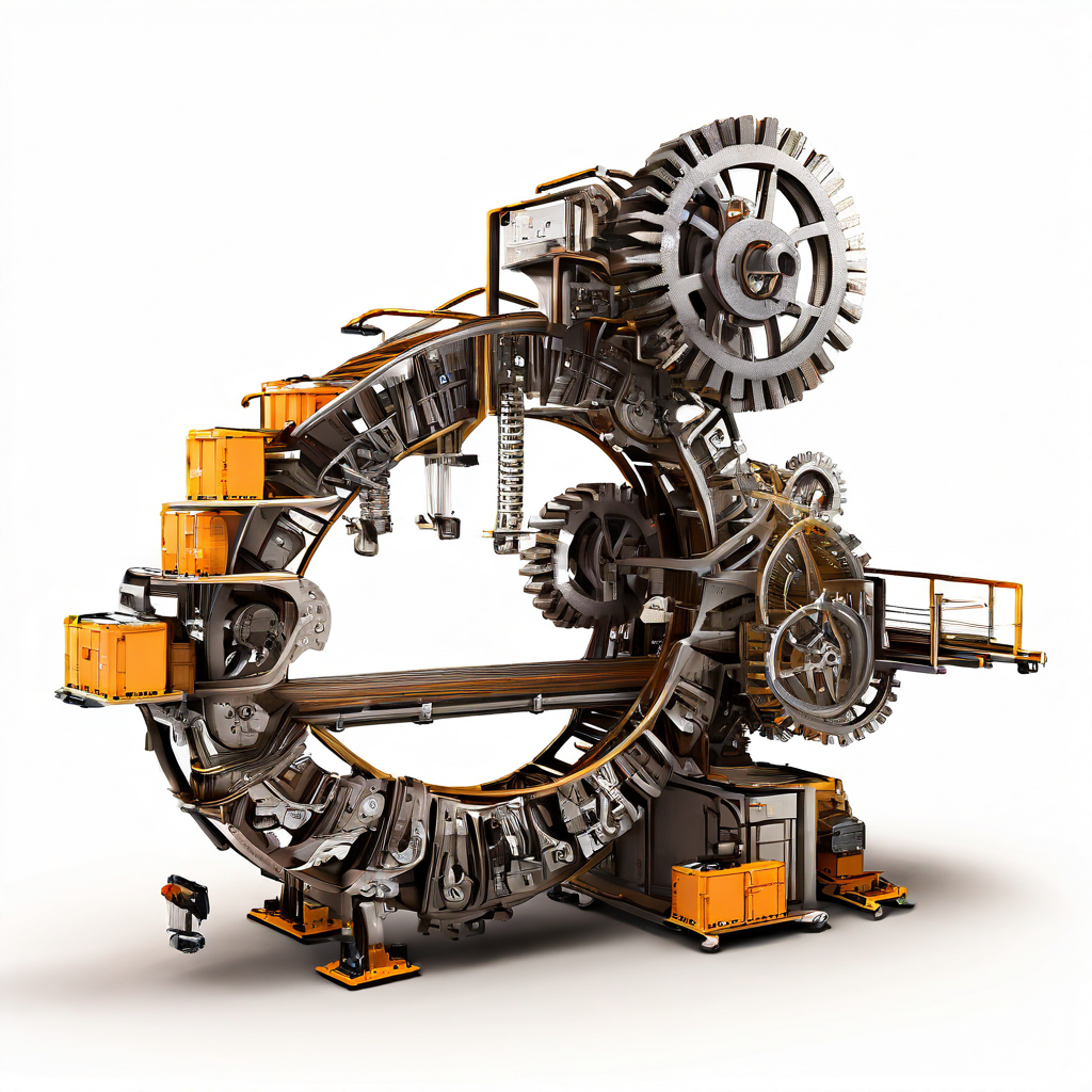 복잡하고 연약한 톱니바퀴 시스템 옆에 단단한 컨베이어 벨트가 메시지 큐라고 적힌 박체들을 원활히 운반하는 모습이다.