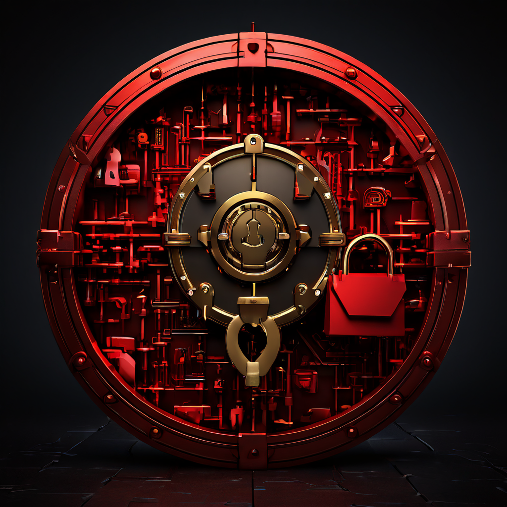 자물쇠로 잠긴 유통 계정과 금지된 데이터 접근 아이콘이 위험성을 상징하는 어두운 색조로 배치된 모습이다.