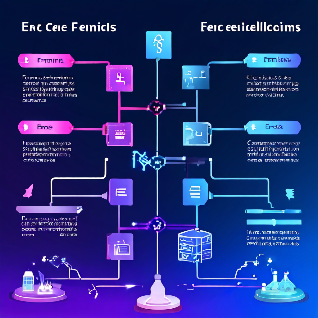 개발자가 NFT 표준을 선택하는 결정의 분기점에서 ERC-721은 고유한 단일 아이템에, ERC-1155는 복합 아이템 콜렉션에 각각 적합한 경로를 보여주는 플로우차트입니다.