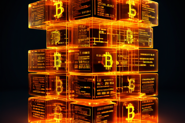 비트코인 스크립트의 핵심 연산 코드들이 적힌 빛나는 블록들이 순차적으로 처리되며 디지털 서명 검증과 같은 스마트 계약 실행 과정을 시각적으로 표현한 개념도입니다.