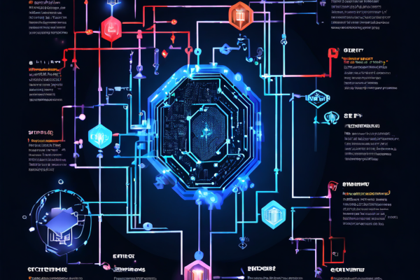 블록체인 사이드체인의 보안 계층과 병합 채굴 메커니즘을 분석하는 진단 다이어그램으로, 두 체인의 보안 통합 구조를 상세히 설명하는 개념도입니다.