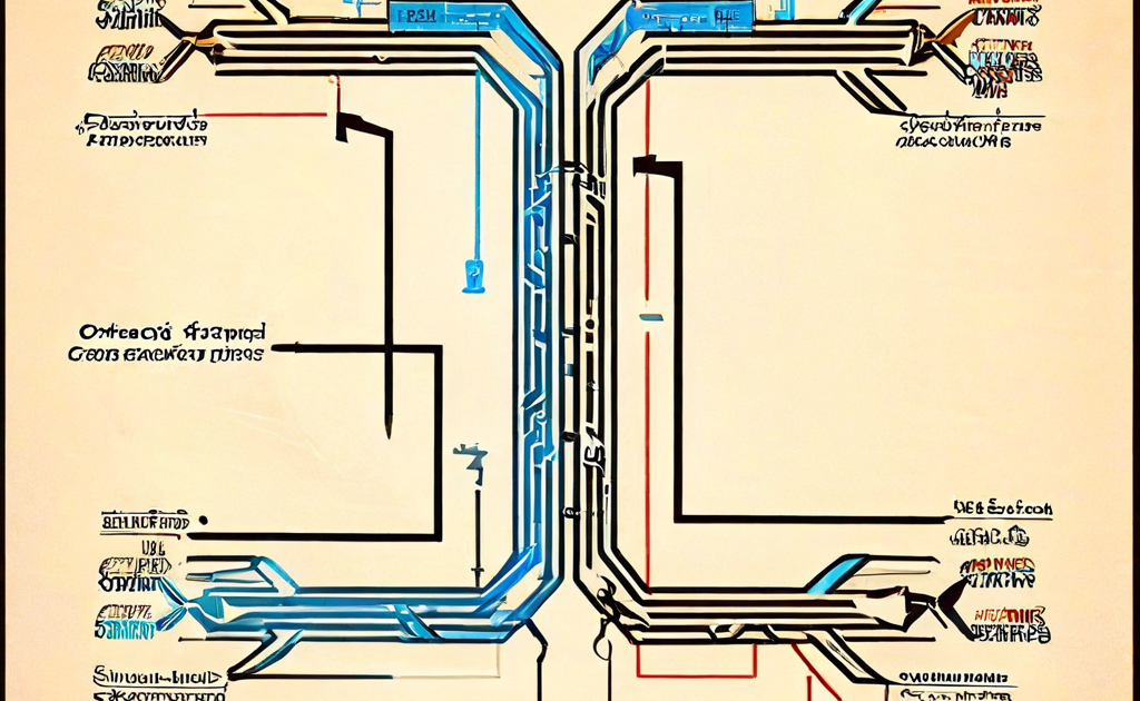 블록체인 포크의 개념을 메인 도로가 두 갈래로 나뉘는 모습으로 비유하여, 영구적인 변화인 하드 포크와 호환성을 유지하는 소프트 포크의 차이점을 설명하는 다이어그램입니다.