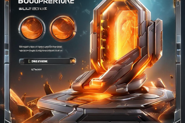 Futuristic digital interface close-up showing a glowing bonus buy button within a secure online slot lobby dashboard.