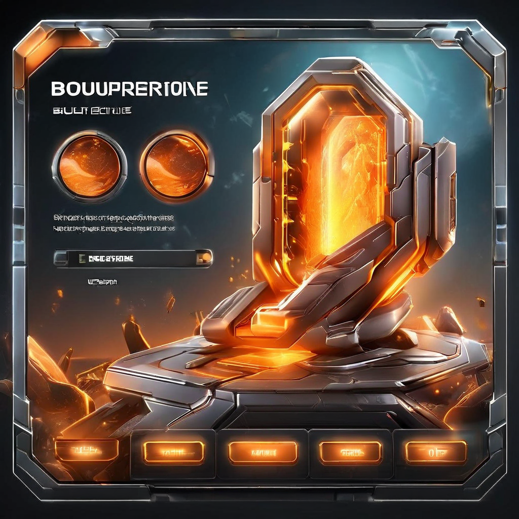 Futuristic digital interface close-up showing a glowing bonus buy button within a secure online slot lobby dashboard.