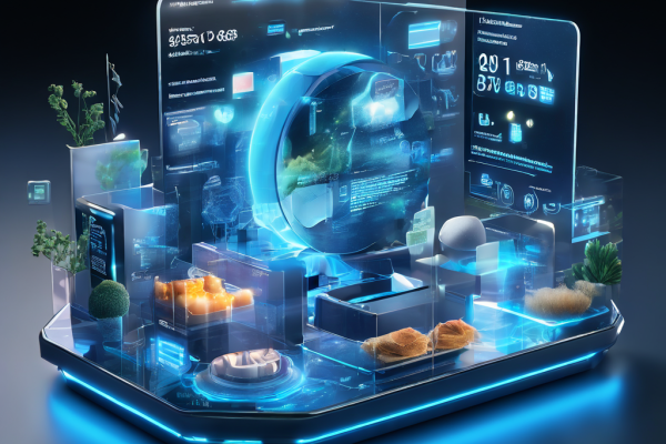 Digital interface layers with glowing data paths and secure service flow before a live activation button appears.